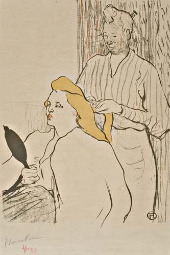 Appraisal: HENRI TOULOUSE-LAUTREC La Coiffure Programme du Th tre Libre Color