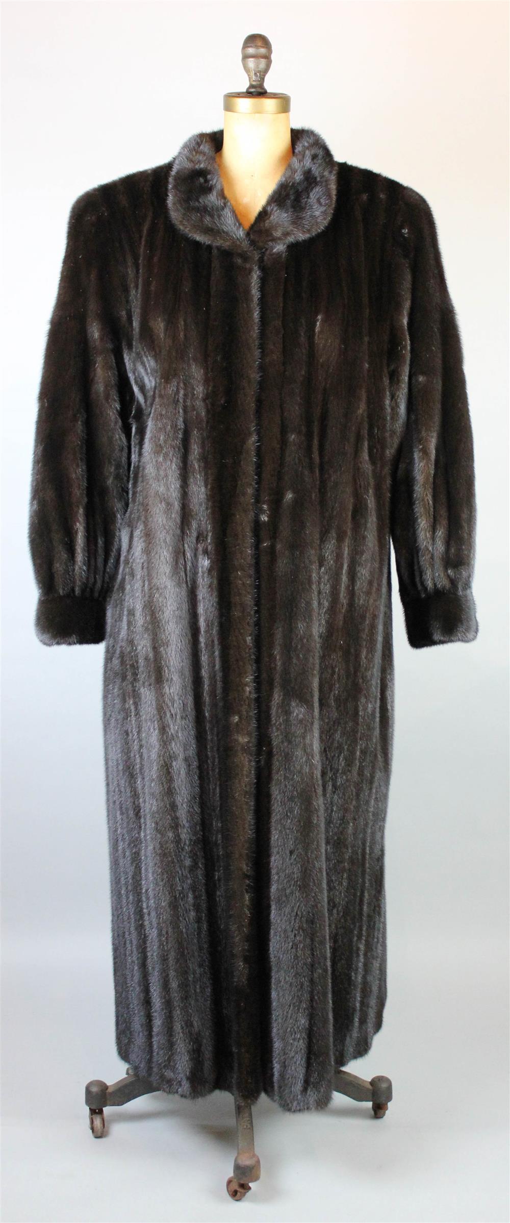 Appraisal: FULL LENGTH MINK COAT the mink coat is a very