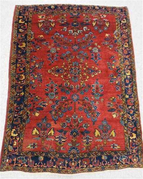 Appraisal: SEMI-ANTIQUE PERSIAN SAROUK AREA RUG Markazi Province northwest Iran hand