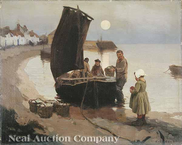 Appraisal: Eanger Irving Couse American - Coastal Scene taples oil on