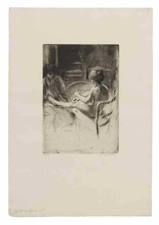 Appraisal: Jacques Villon French - Le Bain de Mini - La