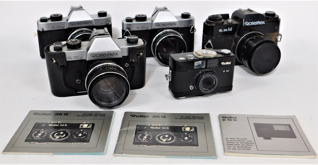 Appraisal: GROUP OF ROLLEI MM CAMERAS Group of Rollei mm cameras