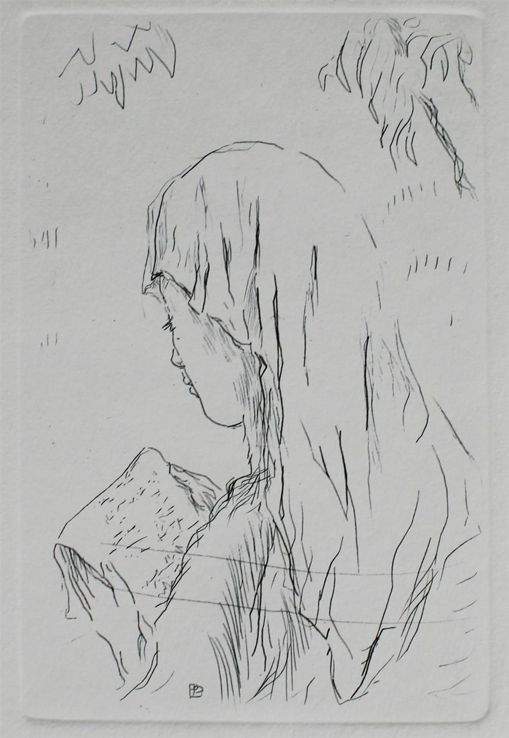 Appraisal: PIERRE BONNARD FRENCH - JEUNE FILLE LISANT-YOUNG GIRL READING FROM