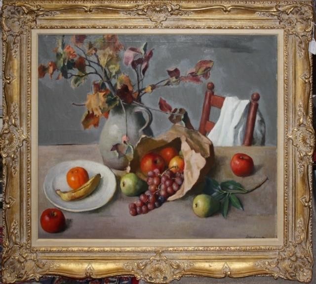 Appraisal: ROBERT BRACKMAN - NY CT OILPAINTING ON CANVAS TITLED LATE