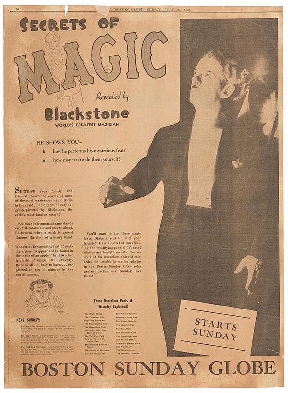 Appraisal: How to Be a Magician Boston Globe Supplements Collection Blackstone