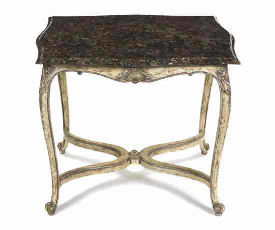 Appraisal: A Louis XV Style Painted Occasional Table having a shaped