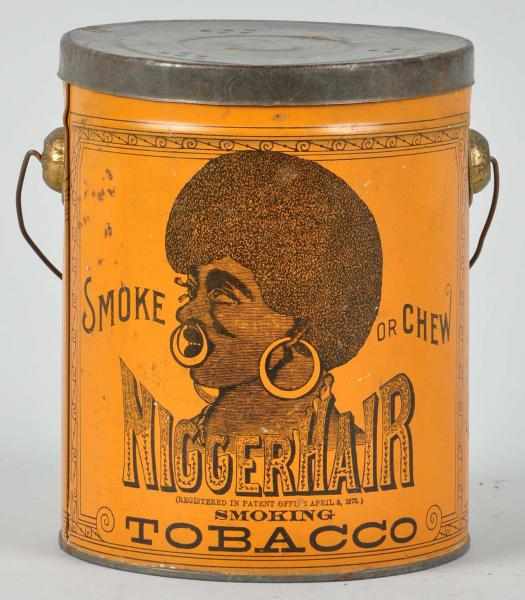 Appraisal: N Hair -Sided Tobacco Tin Condition Excellent Size - T