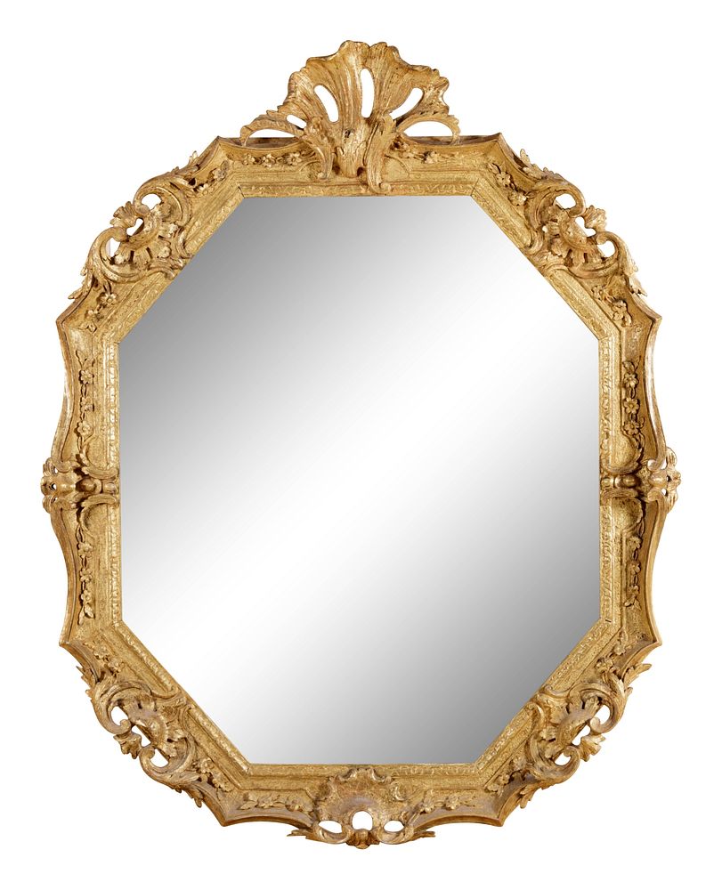 Appraisal: A Continental Giltwood Mirror A Continental Giltwood Mirror th Century