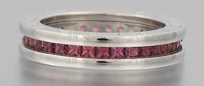 Appraisal: A Bulgari k Gold and Tourmaline Eternity Band k white