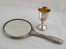 Appraisal: A silver backed hand mirror Chester c together with a