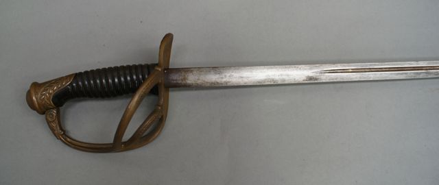 Appraisal: A French sword hilt and grip inch double edged blade