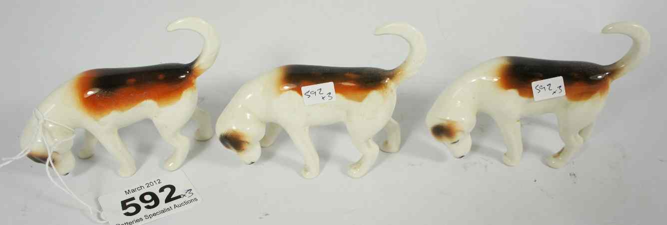 Appraisal: Beswick Set of Three Foxhounds