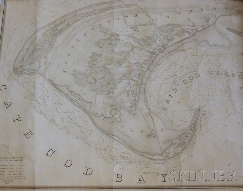 Appraisal: Bureau of U S Topographical Engineers Lithograph Map Fragment of