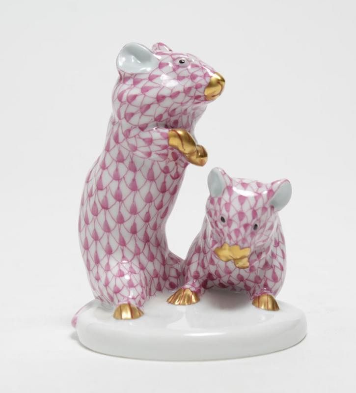 Appraisal: Herend Porcelain Hamsters Figurine Hungarian Herend Hungary porcelain Hamsters figurine