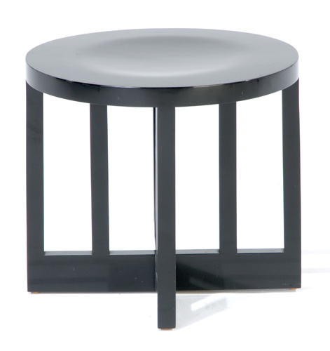 Appraisal: RICHARD MEIER KNOLL Black laquered stool Signed RM x