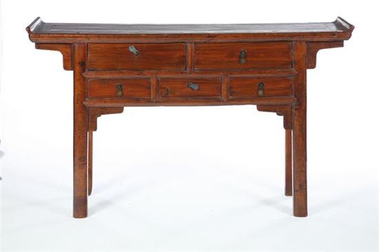 Appraisal: ALTAR TABLE Chinese Shandong Province late th century hardwood Two