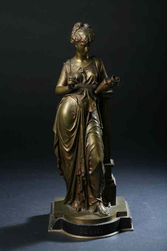 Appraisal: AFTER EUTROPE BOURET French - Dessin Bronze and black marble