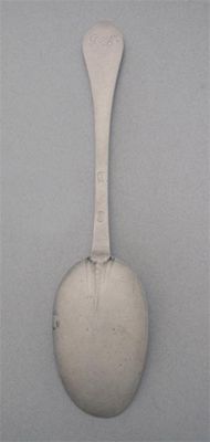 Appraisal: A Queen Anne George I unascribed provincial wavy-end table spoon