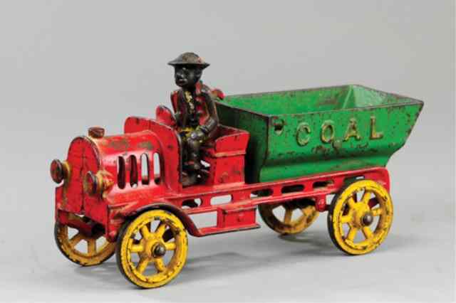 Appraisal: HUBLEY EARLY COAL TRUCK WITH DRIVER Cast iron early transitional