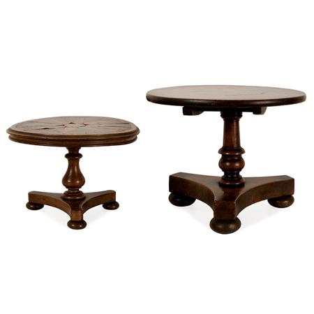 Appraisal: Victorian Mahogany Miniature Tilt-Top Center Table Together with a Victorian