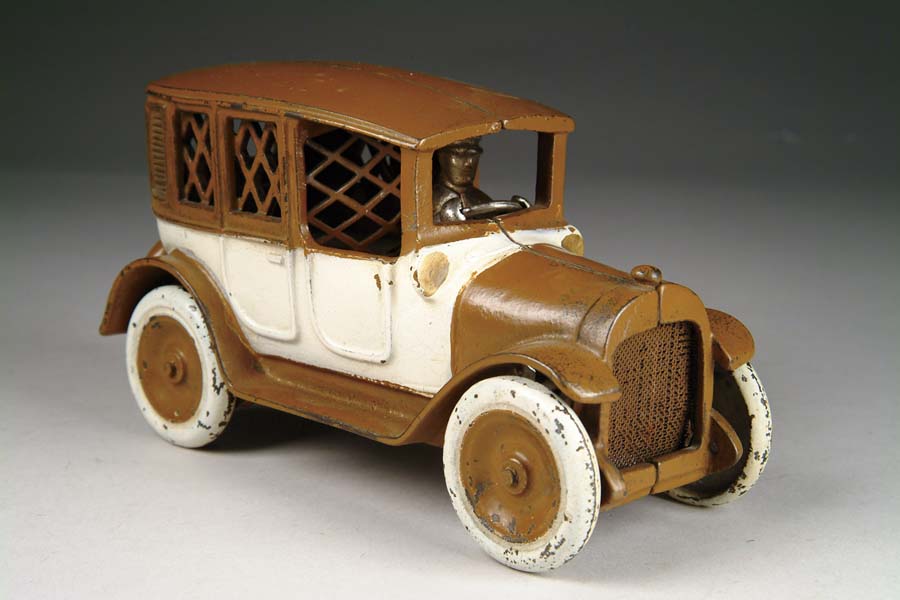 Appraisal: ARCADE BROWN WHITE CAB STILL BANK Very uncommon paint combination