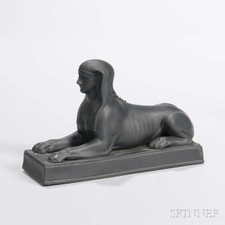 Appraisal: Wedgwood Black Basalt Sphinx England th century the seated figure