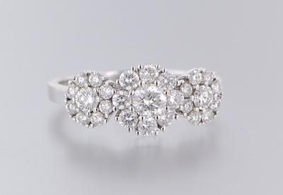 Appraisal: A Ladies' Delicate Diamond Ring k white gold ring set