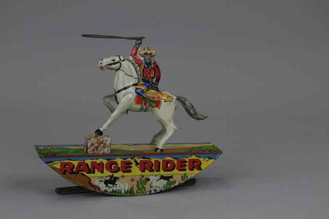 Appraisal: RANGE RIDER Marx lithographed tin great graphics and brightly colored