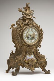 Appraisal: A French gilt Late th century Paris the two-train movement