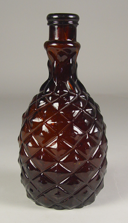 Appraisal: W Co New York Hobnail Flask Mid th Century Dark