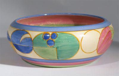 Appraisal: Pastel Melon' a Clarice Cliff Fantasque Bizarre bowl designed by