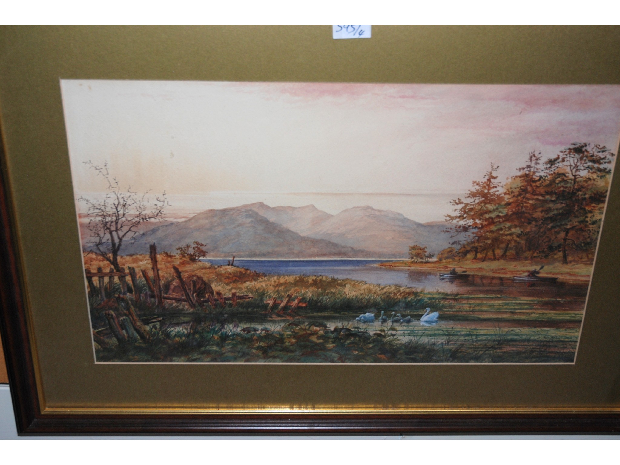 Appraisal: H WILLIAMS Loch and Mountains signed oil on canvas a