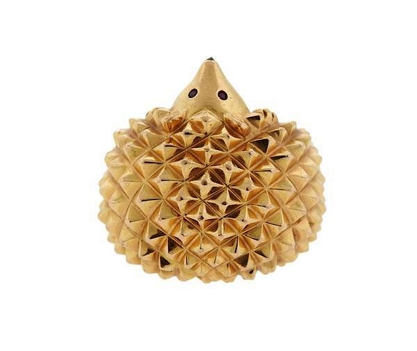 Appraisal: Boucheron K Gold Hans the Hedgehog Ring METAL K gold