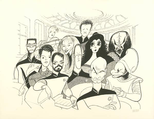 Appraisal: An Al Hirschfeld signed and numbered print from Star Trek