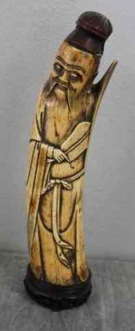 Appraisal: Asian Ivory Carving of a Wise Man With a carved