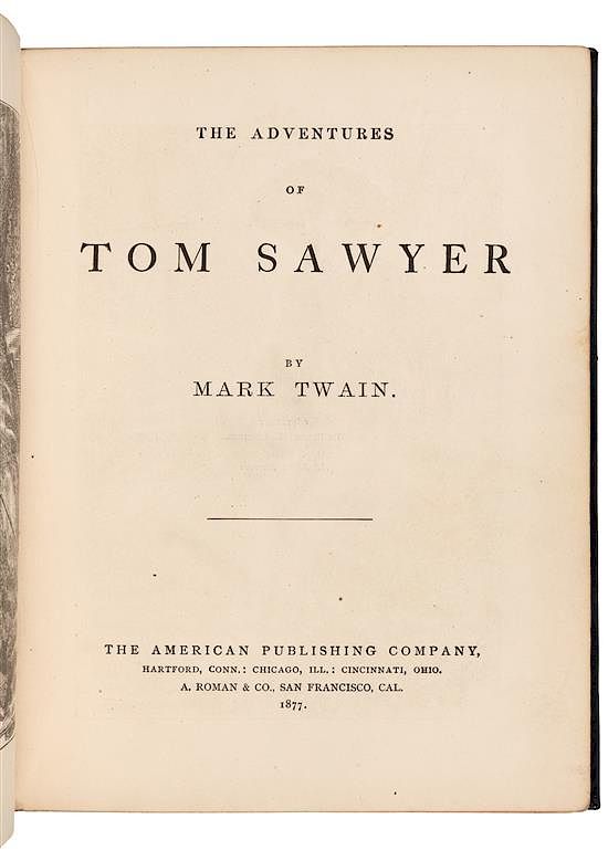 Appraisal: CLEMENS Samuel Langhorne - Mark Twain The Adventures of Tom