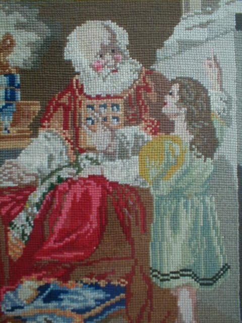 Appraisal: An early thC woolwork panel of an elderly man and