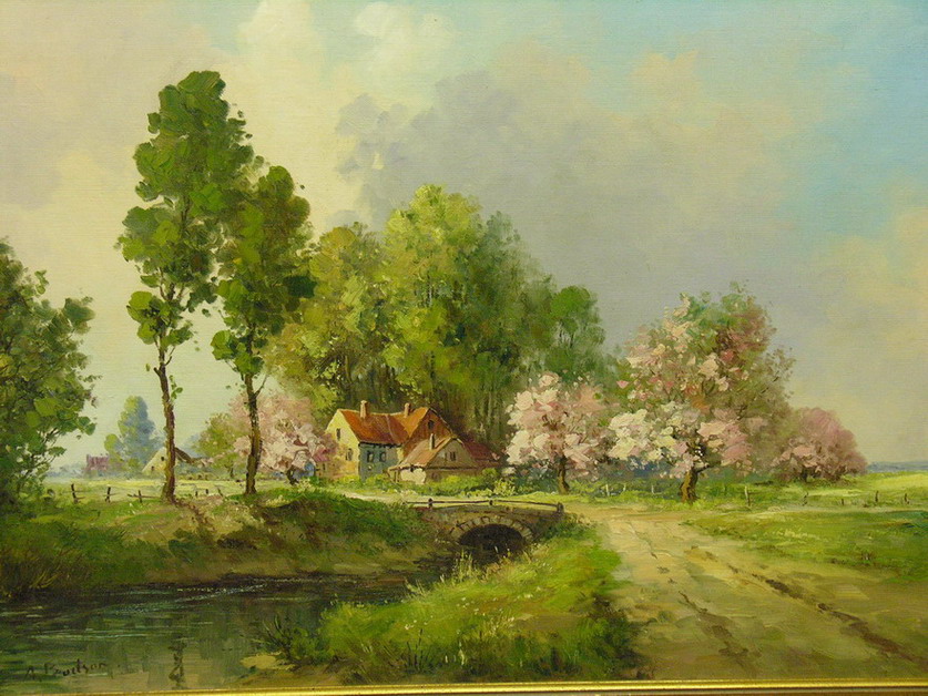 Appraisal: A BODSON OIL ON BOARD LANDSCAPE American th century listed