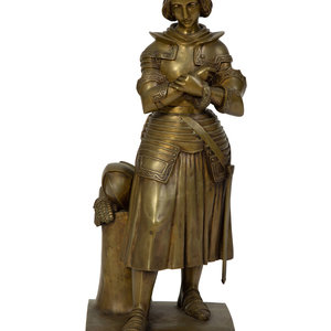 Appraisal: After Marie d'Orleans French - Joan of Arc gilt bronze