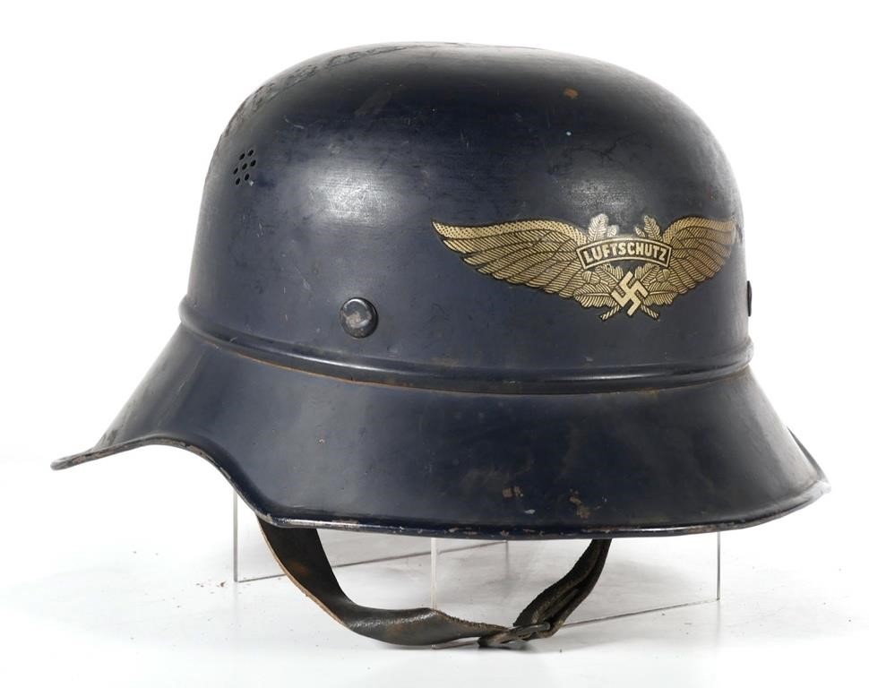 Appraisal: Original WWII period Stahlhelm M Luftschutz Gladiator helmet size Lining