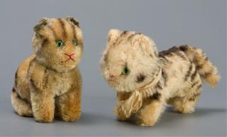 Appraisal: Vintage Early Steiff Plush Tabby Cats Two tiny and early