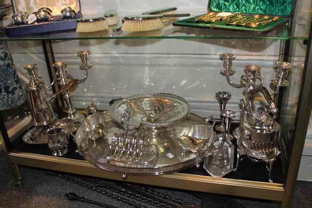 Appraisal: A LARGE COLLECTION OF MISCELLANEOUS SILVER PLATED WARE including a