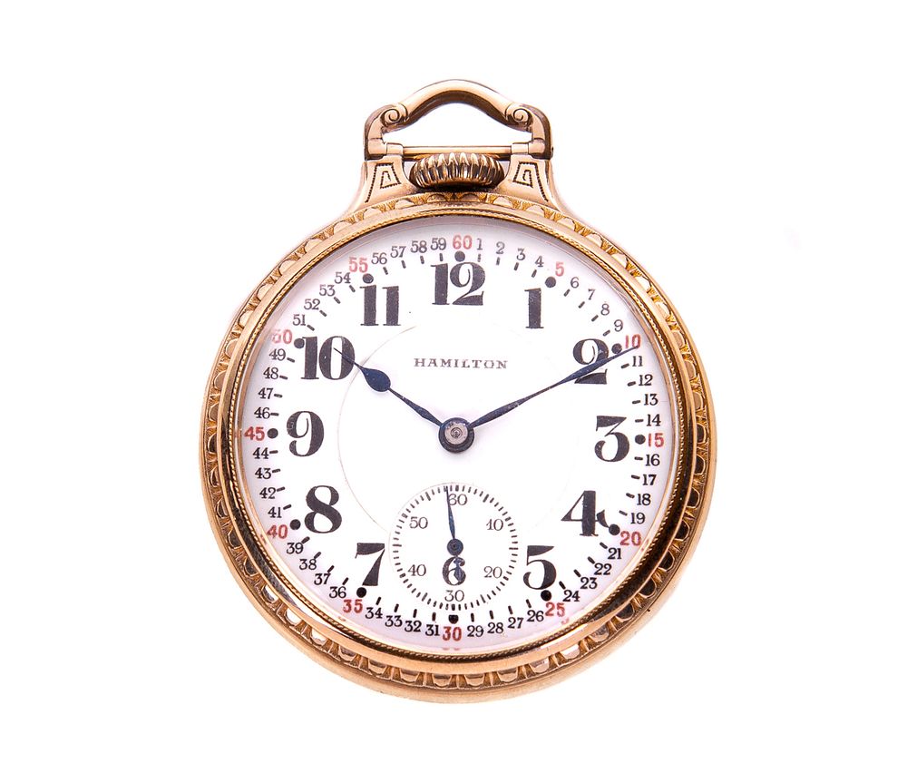 Appraisal: Hamilton j Railroad Pocket Watch Hamilton j s M nd