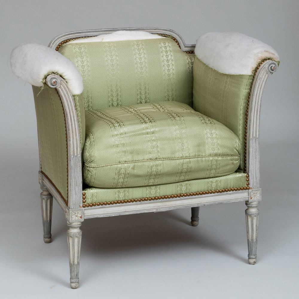 Appraisal: Louis XVI Cream and Grey Painted Marquise la Reine x