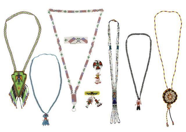 Appraisal: lot of Native American and other loom beaded jewelry highlights