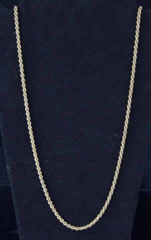 Appraisal: K Gold Rope Chain Troy oz L