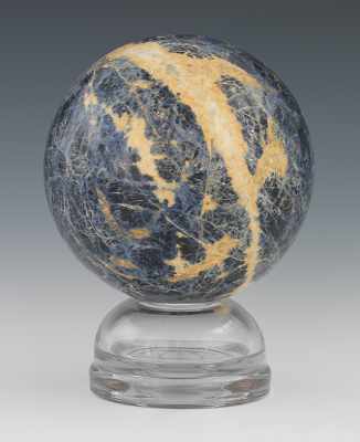 Appraisal: A Sodalite Sphere Blue with cream to beige color formations