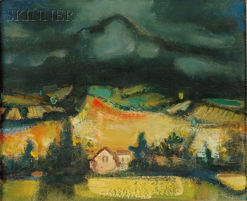 Appraisal: Jean Liberte American - Farm View in the Evening Signed