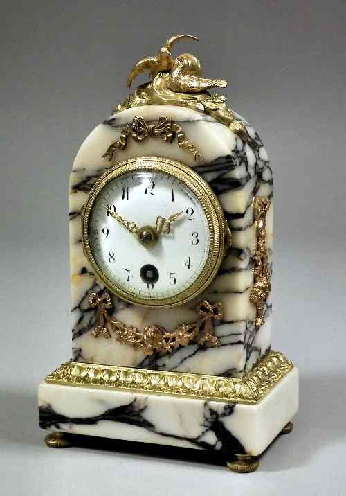 Appraisal: A late th Century French white marble and gilt brass