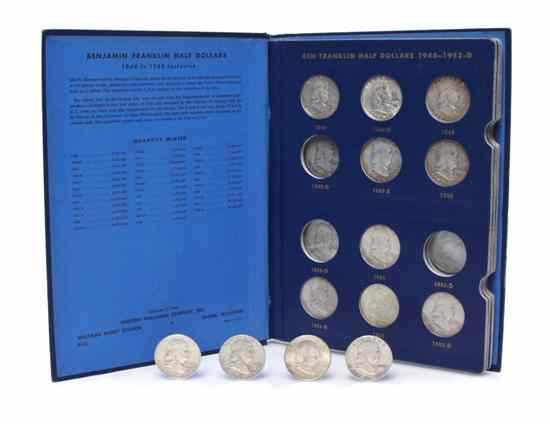 Appraisal: Thirty-Five U S Franklin Silver Half Dollars comprising various dates